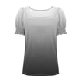 thumbnail image 6 of WRKEKC Short Sleeve Shirts for Women, Summer Casual T-Shirts for Women, Women's Gradient Printed Casual Crew Neck Loose Puffy Short Sleeve T-Shirt Tops Blouses, 6 of 8