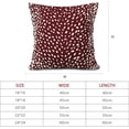 thumbnail image 3 of Antelope Burgundy Red Pillow Covers 20X20 Inch Neutral Animal Faux Fawn Decorative Pillow Cases Modern Euro Linen Throw Pillows Set of 2 Farmhouse Home Decor For Sofa Couch Porch Outdoor, 3 of 6
