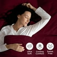 thumbnail image 5 of ROYALE LINENS - 4 Piece California King Bed Sheet - Brushed Microfiber 1800 Bedding - 1 Fitted Sheet, 1 Flat Sheet, 2 Pillowcase - Wrinkle & Fade Resistant Sheet Set (Burgundy, California King), 5 of 10
