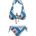 thumbnail image 2 of HPINK-T Women's Halter Triangle Bikini Tie Side Bottom Two Piece Swimsuit, 2 of 12