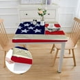 thumbnail image 2 of BANET American Flag Tablecloth, Square Table Cover for Halloween Party Supply Decor white, 2 of 8