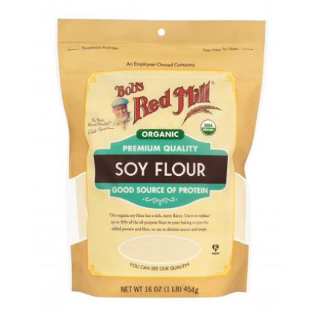 Bob's Red Mill, Organic Whole Grain Soy Flour, 16 oz (pack of 6