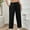 Black, variant on Women Pants Flowy Pants Drawstring Waist Wide Leg Palazzo Beach Pants Loose Fit with Pockets
