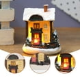 thumbnail image 4 of Resin Christmas Village House with LED Lights – Battery Operated Christmas Scene Town Decoration with Warm White Lights for Indoor Holiday Decor, 4 of 7