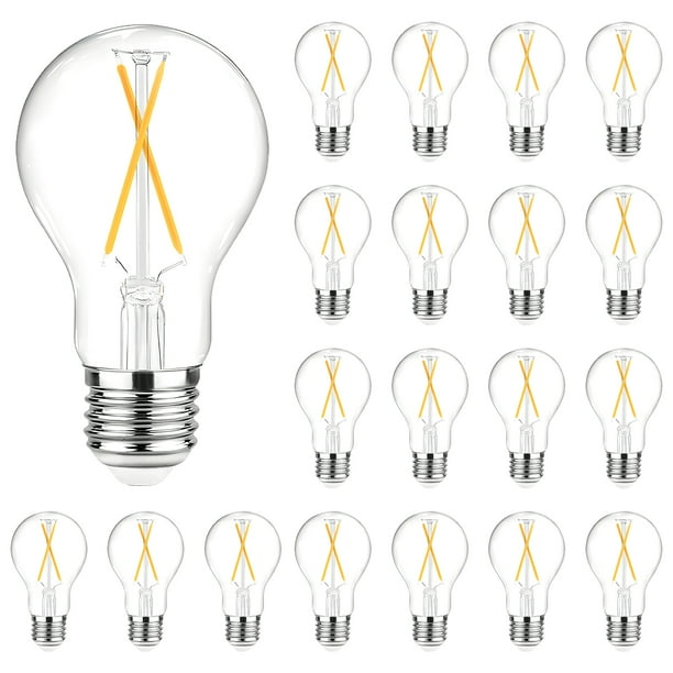 Bombillas LED DAYBETTER Edison Vintage A19 60 W luz blanca cálida 2700 K base E26 800 lm