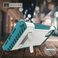 thumbnail image 2 of Case for iPhone 11, White/Turquoise Tri-Shield [Military Grade] Rugged Cover with Metal Kickstand [Includes Wrist Strap Lanyard] for Apple iPhone 11 (2019, 6.1" Model), 2 of 10