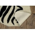 thumbnail image 4 of Linon Faux Hide Area Rug Collection, Ivory and Black Zebra, 3'10" x 5' Cowhide Shape, 4 of 6