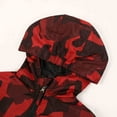 thumbnail image 3 of MADHERO Boys Girls Rain Jacket Lightweight Long Sleeve Windbreaker Red Camo 6, 3 of 6