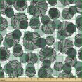 thumbnail image 2 of Ambesonne Leaves Fabric by the Yard Upholstery, Abstract Dots Foliage, 1 Yard, Pale Green Slate Blue, 2 of 5