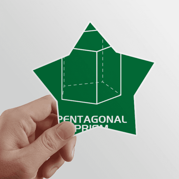 Mathematical Geometric Space Pentagonal Prism Star Sticker Paster Vinyl Car Tags Decoration Decal