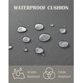 thumbnail image 6 of Juiluna Patio Chair Cushion for Outdoor Furniture 19x19x4 Inch, Waterproof Outdoor Seat Cushions for Patio Furniture, Garden Sofa Couch Chair Cushions with Ties, Set of 2, Dark Gray, 6 of 9