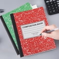 thumbnail image 3 of Classic Marble Composition Book, American Style Wide Ruled Sewn Binding Notebook, Black and White Snowflake Pattern Journal for Notes A#076 Black, 3 of 4