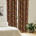 thumbnail image 2 of Ambesonne Mexican Curtains, Tequila and Saguro, Pair of 28"x63", Multicolor, 2 of 5