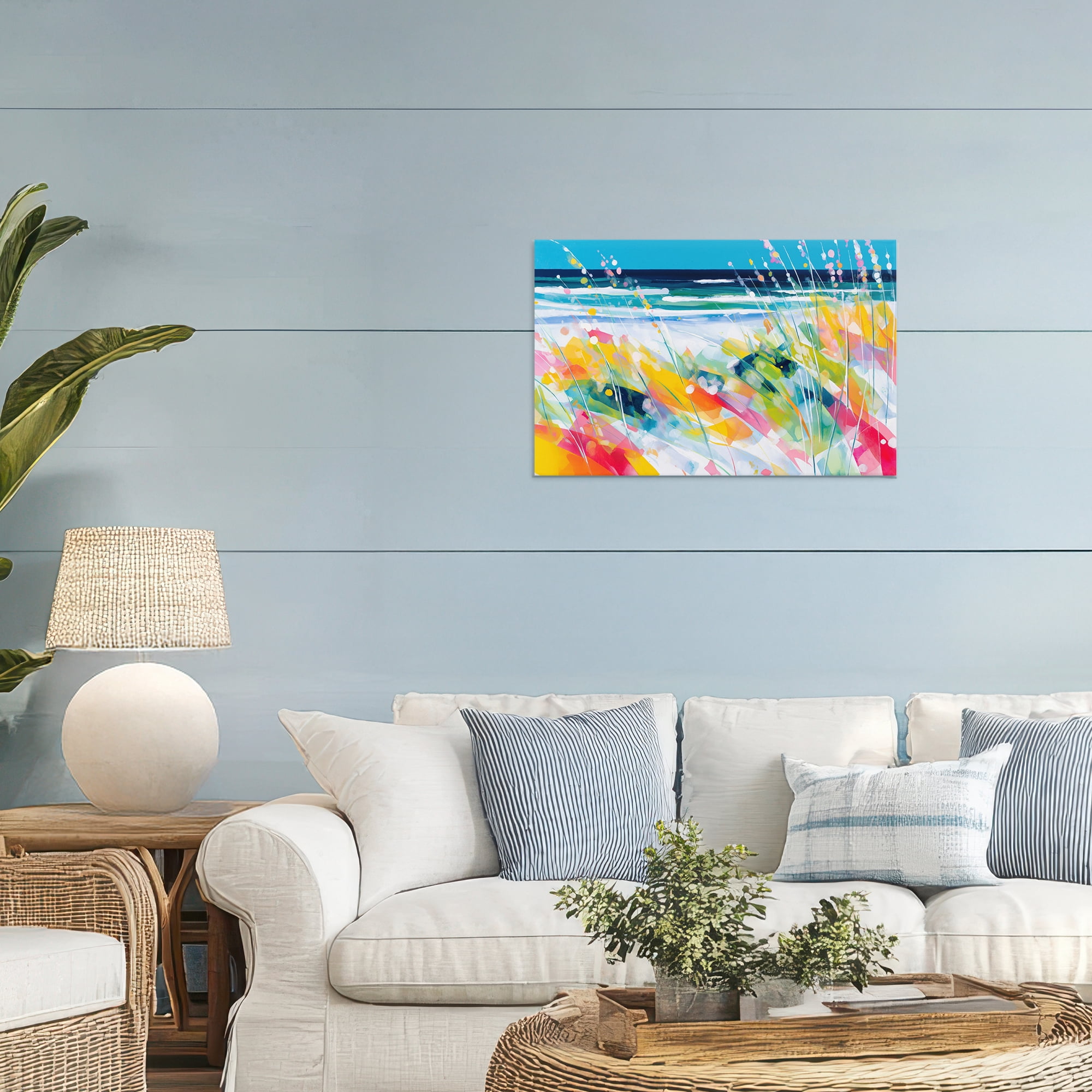 Stupell Industries Sea Oats & Ocean Breeze Abstract Canvas Wall Art, design by Chromatic Storm Studio