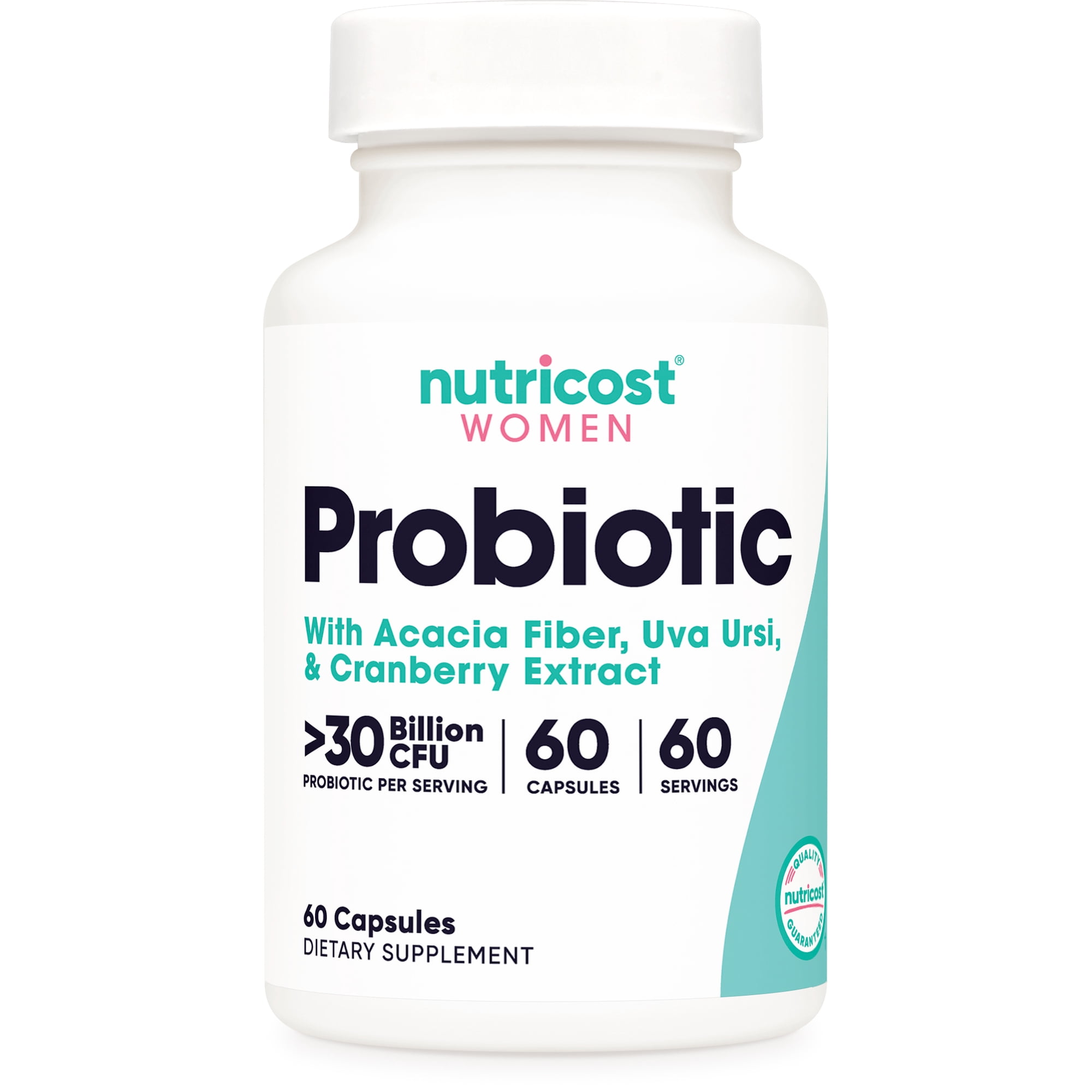 Nutricost Probiotic for Women 30 Billion CFU, 60 Capsules - Complex with Acacia Fiber, Uva Ursi & Cranberry Extract, Non-GMO & Gluten Free