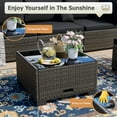 thumbnail image 4 of LHBcraft 7-Piece Outdoor Patio Furniture Set, All-Weather PE Rattan Sectional Sofa with Cushions and Coffee Table, 4 of 9