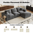 thumbnail image 4 of Newest 108" Modular Cloud Sectional Sofa in Grey - L-Shape Chaise with Deep Seat for Large Living Room & Family Entertainment​, 4 of 10