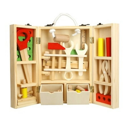 Boîte à outils pour enfants, en bois