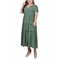 thumbnail image 2 of NY Collection Plus Size Ankle Length Short Sleeve Dress, 2 of 4
