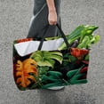 thumbnail image 7 of Tropical Plants Large Capacity Reusable Foldable Beach Bag | Oxford Cloth Beach Bag, Laundry Organizer, and Decorative Box, 7 of 7