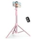 thumbnail image 1 of Trípode para teléfono y selfie stick SENSYNE 72 con mando a distancia, color rosa, 1 of 6