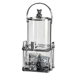 Twine Modern Manor Beverage Dispenser, Glass Carafe, Collapsible