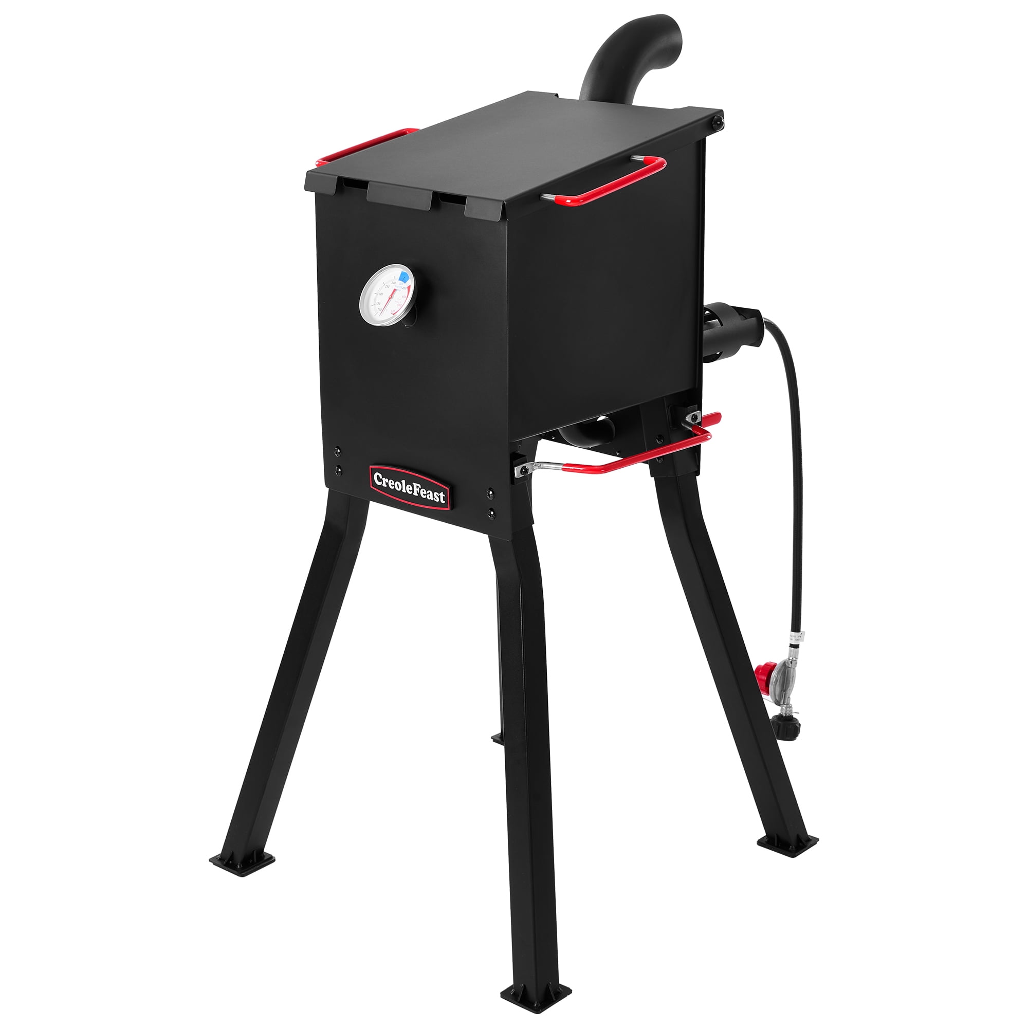 Creole Feast DF02B Outdoor Deep Fryer, 17 Qt. Oil Capacity with 2 Frying Baskets, Lid & Thermometer