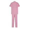 thumbnail image 4 of Jinhomg Womens Medical Scrubs Set 2 Piece Lightweight Nursing Uniform Casual Loose Short Sleeve V-Neck Tunics with Long Pants Summer Daily Workwear Pink M, 4 of 6