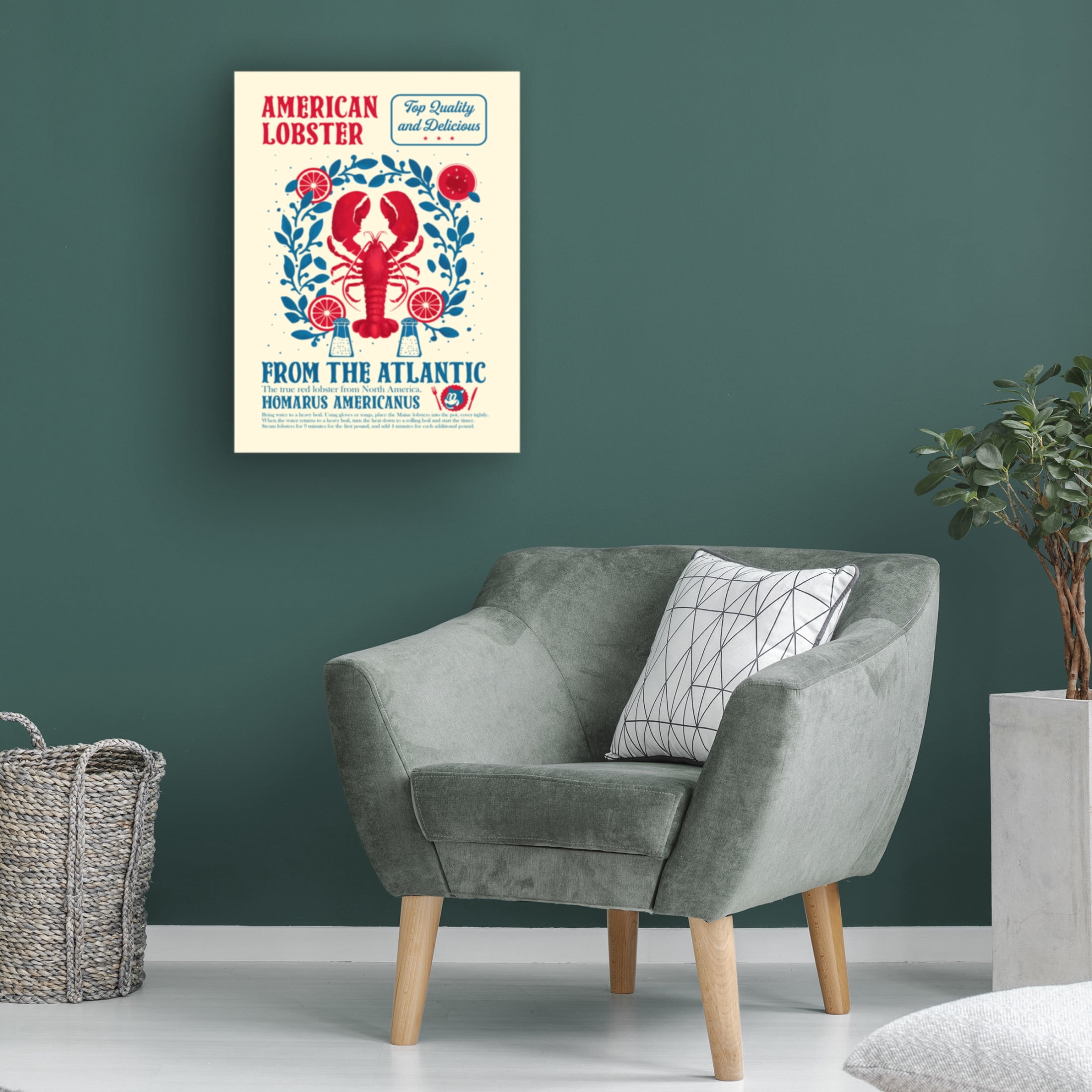 Trademark Fine Art Dionisis Gemos Lobster kitchen print Canvas Wall Art