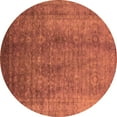 thumbnail image 1 of Ahgly Company Indoor Round Oriental Orange Industrial Area Rugs, 4' Round, 1 of 4