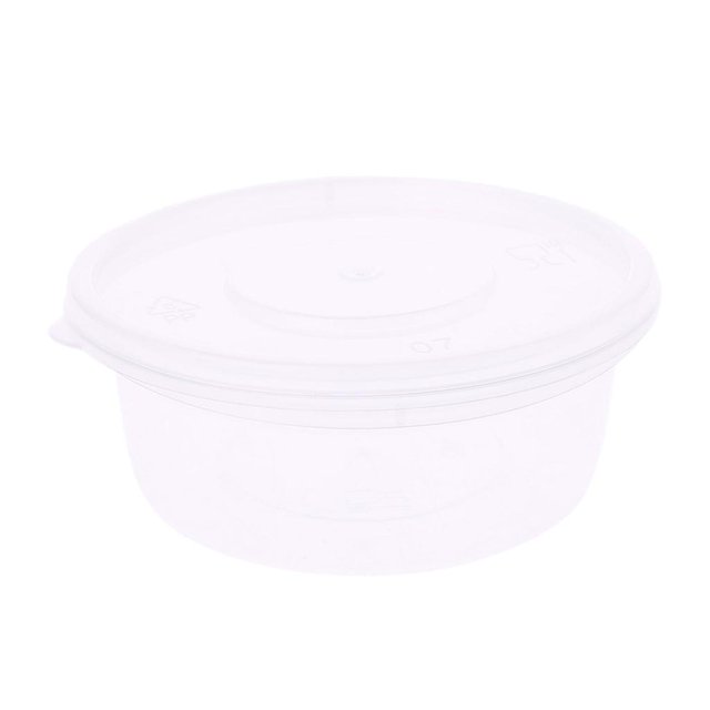 10 unidades, recipiente desechable para cocina, recipiente para salsa de plástico, recipiente para chutney con tapa Feliz Sencillez