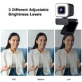 thumbnail image 3 of (2 pack) New Bee 2K Black Webcam with Microphone, Ai Servo for Skype, Zoom, Facetime, YouTube, 3 of 7