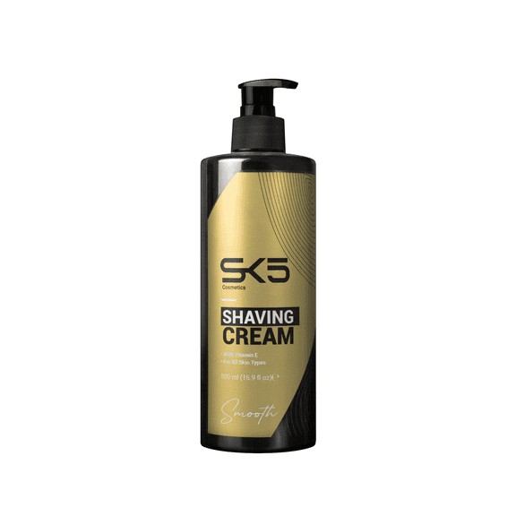 SK5 Shaving Cream for Men - Vitamin-Enriched Formula for Smooth, Irritation-Free Shave - For All Skin Types - 500mL