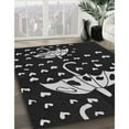 thumbnail image 3 of Ahgly Company Machine Washable Indoor Square Transitional Night Black Area Rugs, 8' Square, 3 of 7