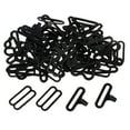 thumbnail image 2 of 20 sets clips de lazo de corbata Sunnimix Ganchos de metal sujetadores de costura negro, 2 of 8
