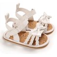 thumbnail image 2 of Baby Girl Sandals Summer Crib Shoes Bowknot Soft Sole Infant Girls Princess Dress Flats First Walker Shoes, 2 of 7