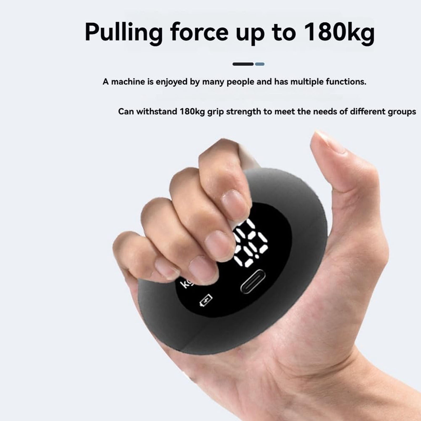 Weloille Hand Grip Strengthener, Adjustable Resistance LB Unit Exerciser, Non-Slip Handle Strength Trainer, Ideal for Muscle Training Rehabilitation Exercise