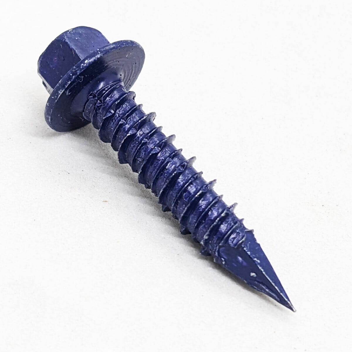 (500) 1/4" x 1-1/4" Slotted Hex Washer Head Tapcon Blue Masonry Concrete Screws BULK BOX