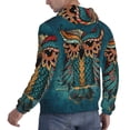 thumbnail image 6 of Wukai Owl In Blue Print Men Hoodies Fleece Sweatshirts Long Sleeve Sweaters Pullover Fall Outfits Winter Clothes-3X-Large, 6 of 7