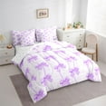 thumbnail image 3 of Castle Fairy Girly Ribbon Bow Bedding Comforter Set,Polka Dots Queen Bedding Sets, 3 of 8