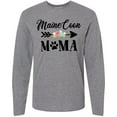 thumbnail image 3 of Inktastic Maine Coon Mama with Flowers and Arrow Long Sleeve T-Shirt, 3 of 5