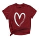 thumbnail image 2 of ICHUANYI Clearance Casual Women's Round Neck Summer Sexy Gradient Print Regular Women's Short Sleeve Top(Wine, XL) ICHUANYI WER2023081114289, 2 of 4