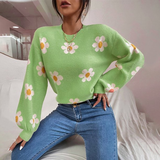 Pntutb Mujeres Moda Casual Corto Jersey Cruzado Cuello en V Manga Larga Suéter tops Pntutb Pntutb-281