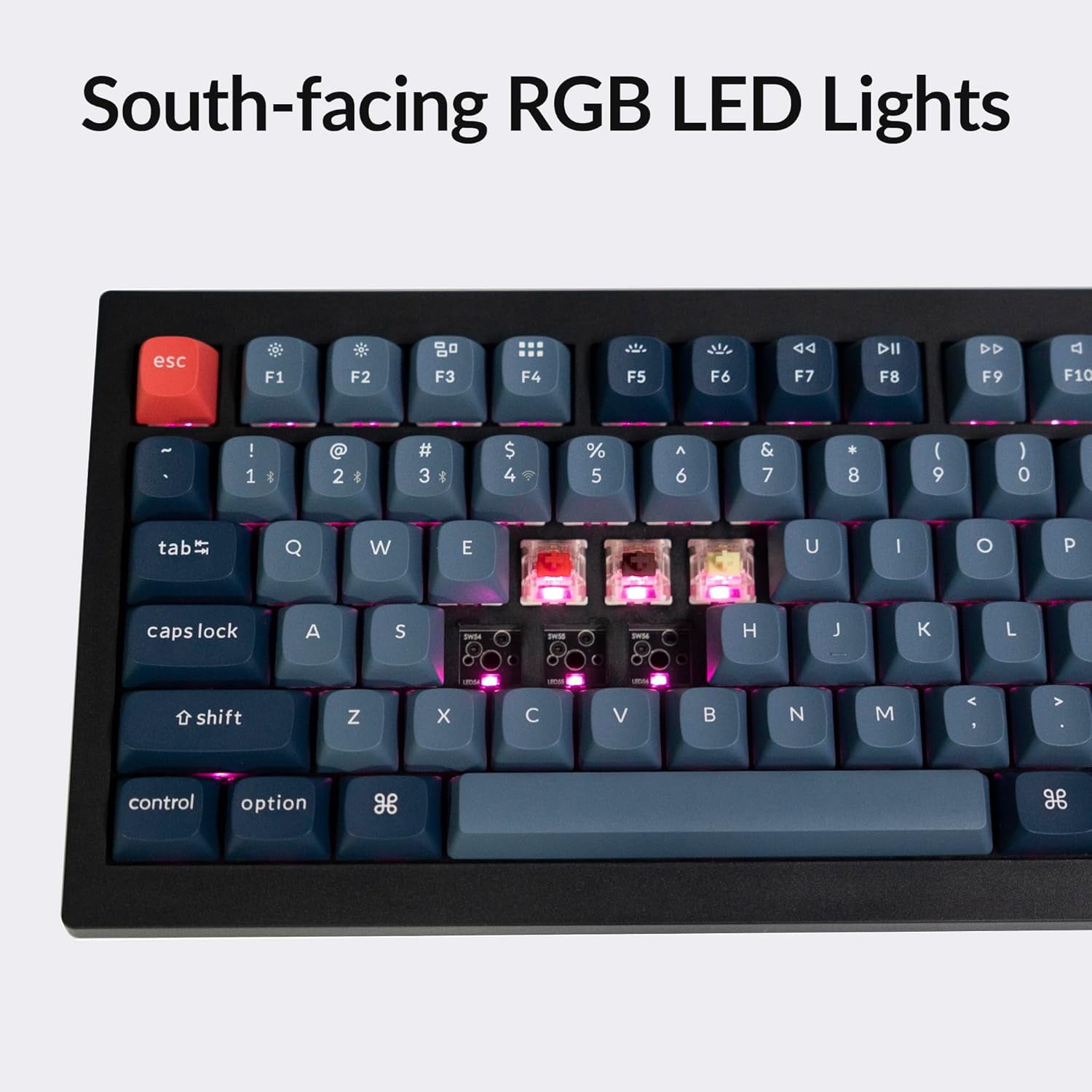 Keychron V3 Max TKL Wireless Mechanical Keyboard, QMK RGB Bluetooth/2.4 GHz/Wired, 87 Keys Hot-Swappable with Gateron Red Switch, Compatible with Mac Windows Linux