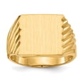 thumbnail image 1 of Solid 14k Yellow Gold Men's Engravable Signet Ring (13.4mm) - Size 9, 1 of 5