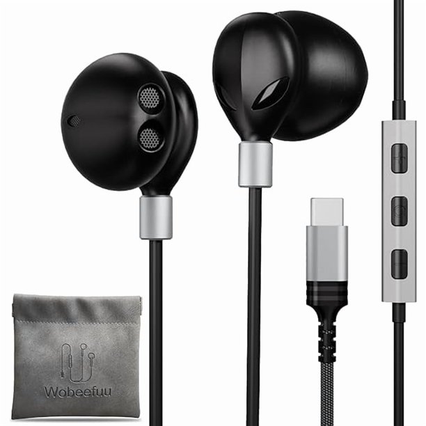 wonima11 USB C Headphones for Google Pixel 9 Pro 9a 8a 7a Earphones Wired Earbuds USB Type C Headphones in Ear with Microphone HiFi Bass Stereo USB C Earphones for Samsung A16 S25 S24 Ultra/Z Fold 6