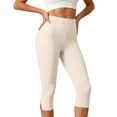 thumbnail image 5 of Inglocry High Waisted Leggings for Women - Tummy Control Yoga Pants for Workout Running Athletic Women's Leggings Plus Size Beige XL, 5 of 6
