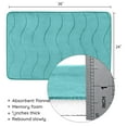 thumbnail image 5 of Astarin Absorbent Shower Waved Green Memory Foam Bath Rug, 24" x 36", Non-Slip Backing, 5 of 7