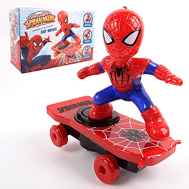 Liquidación de juguetes novedosos Spider Man Stunt Car Rollover Coche de juguete para niños Niño Bebé Niño Coche patineta eléctrica Spider Man