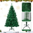 thumbnail image 6 of Hzsb Flame Retardant Christmas Tree, 5/6/7 Artificial Pine Needle Xmas Tree with Many Branch Tips and Detachable Metal Base for Home, Office, Shop Decoration, 6 of 8